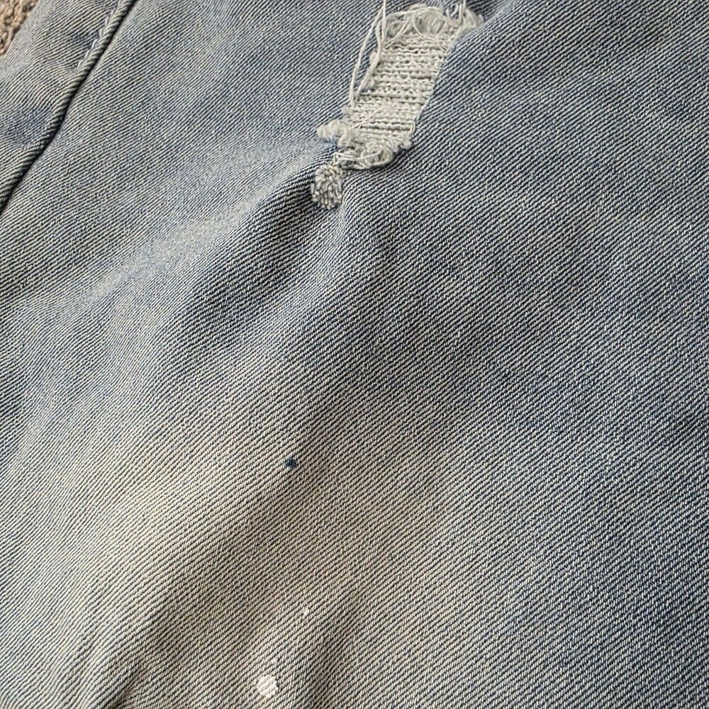 M. Society Politcally Incorrect Jeans Size 36 X 32 Skinny Distressed Skull Moto - Picture 13 of 13